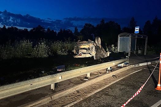 В Новгородской области перевернулся автомобиль, в котором погибло двое пассажиров